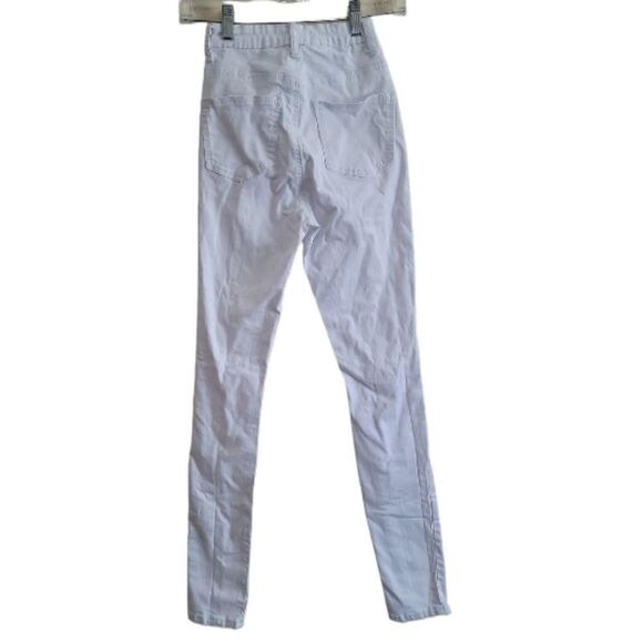AP Blue by Aphrodite Jeans  Womens White Distress Skinny Highwaist Jeans Size 3 - Picture 3 of 8